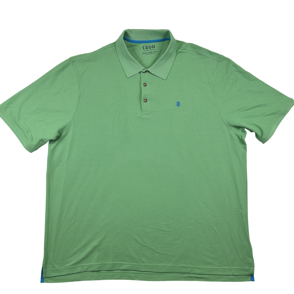 Izod Polo Shirt Mens 3XBT Green Advantage Classic Fit Short Sleeve Casual